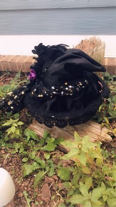 Custom Witch Hat comes with a hatband, lace trim, feathers and flowers. Please add notes at check out for color scheme. Please DM for longer conversations and add ons to the hat. This listing is the start of building your witch hat. Purchasing this listing you agree to pay any additional fees based on additions to the basic hat. Black Bohemian Costume Hat, Black Bohemian Hat For Costume, Black Bohemian Hat For Costumes, Carnival Costume Hat With Feather Trim, Brimmed Hats For Kentucky Derby Costume, Bohemian Brimmed Costume Hat, Curved Brim Mini Hats For Kentucky Derby Costume, Witches Hats, Custom Stocking