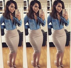 Pencil Skirt Outfits, A Skirt, A Pencil, Fashion Mode, Work Attire, Work Fashion, Skirt Outfits