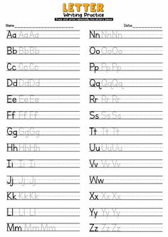 handwriting practice worksheet with letters and numbers