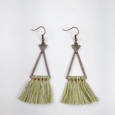 Brand New Boho Copper Triangle Nature Yarn Fringed Tassel Drop Earrings. Metal Alloy. Nickel Free. About 1 Inch Wide By 2 Inches Long. Three Colors Available, Mauve, Green, And Turquoise Available. Check My Closet To Find Other Colors. Bundle Items Will Save More. Bohemian Green Tassel Earrings For Beach, Adjustable Green Tassel Earrings For Summer, Green Tassel Jewelry For Summer, Summer Green Tassel Jewelry, Green Tassel Beach Earrings, Green Drop Tassel Earrings For Beach, Green Tassel Drop Earrings For Beach, Beach Green Tassel Earrings, Green Tassel Earrings With Latkans For Gifts