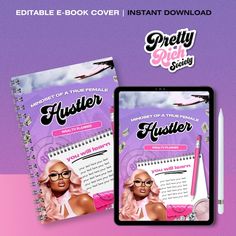 PrettyRichSociety - Etsy Ebook Cover, Invoice Template, Pretty And Cute, E-book, Book Cover