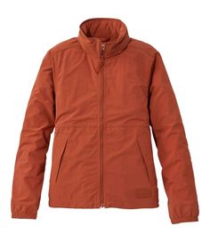 With its classic style, coastal vibes, weather resistance and stowable hood, this lightweight windbreaker is the perfect go-to for casual outings, day trips and variable weather. Relaxed Fit. Best with lightweight layer. Falls at hip. Center back length: Petite 23. 5", Regular 24. 5", Plus 26". PFC/PFAS-free durable water repellent (DWR). Shell: 55% nylon, 45% recycled nylon. Machine wash and dry. Zippers: Center front zipper Pockets: Two slash hand pockets, with secured zip pocket in one Hooded Weather Center, Windbreaker Jacket Women, Women's Windbreaker, Coastal Vibes, Womens Windbreaker, Plus Size Outerwear, Ll Bean, L L Bean, Windbreaker Jacket