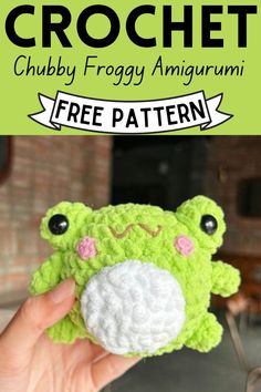 a crochet froggy amigurmi is featured in this free pattern and it's easy to make