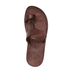 David | Brown Leather Toe Loop Sandal – Jerusalem Sandals Natural Leather Sandals, Jesus Sandals, Ankle Strap Sandals Flat, Toe Loop Sandals, Free Yourself, Leather Sandals Handmade, Leather Gladiator Sandals, Closed Toe Sandals, Ankle Strap Flats