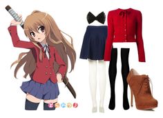 "ANIME INSPIRED OUTFITS; Aisaka Taiga/Toradora inspired outfit" by animexoutfits ❤ liked on Polyvore featuring Topshop, Boohoo, Dolce&Gabbana and Forever 21 Taiga Toradora, Aisaka Taiga, Cosplay Clothes, Easy Cosplay, Fashion Halloween, Game Cosplay, Character Inspired Outfits, Anime Fashion