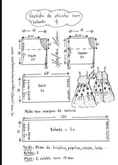 the diagram shows how to make a dress