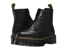 Zipper Boots Outfit, Dr. Martins, Dr Martens Sinclair, Jungle Boots, Leather Platform Boots, Platform Boots Women, Women Platform Shoes, Shoes Boots Ankle, Leather Lace Up Boots