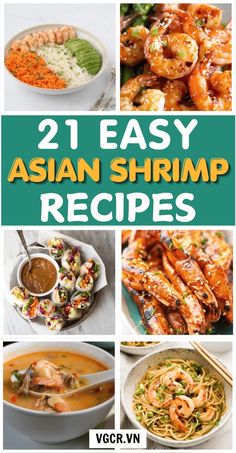 These are 21 easy shrimp recipes that are full of Asian flavor. If you try once, you will remember forever. #asianrecipes #shrimprecipes#heahtlhyrecipes Easy Shrimp Recipes, Asian Shrimp, Easy Asian, Easy Shrimp, Asian Flavors, Shrimp Recipes, Nutritious Meals