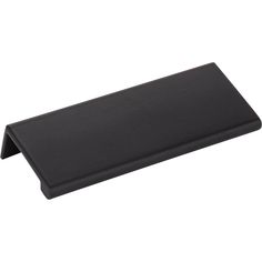 a black plastic shelf on a white background