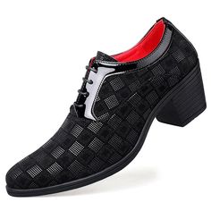 Category:Oxfords; Upper Materials:PU; Season:Spring,Fall; Gender:Men's; Toe Shape:Round Toe; Style:Casual; Outsole Materials:Rubber; Occasion:Party  Evening,Christmas,Xmas; Closure Type:Lace-up; Pattern:Plaid / Check,Solid Colored; Shipping Weight:0.68; Listing Date:02/25/2022; 2024 Trends:Party Heels,Party Collections,Derby Shoes,Height Increasing Shoes; Foot Length:; Size chart date source:Provided by Supplier.; US Size:null; UK Size:14.5; EU Size:50 Casual Christmas Party, Blue Dress Shoes, Lace Up Block Heel, Dance Event, Pointy Toe Shoes, Party Heels, Mens Oxfords, Derby Shoes, Formal Shoes