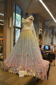 Sabyasachi Gown, Ombre Gown, Indian Bridal Dress, Indian Gowns Dresses, Maria B, Tarun Tahiliani, Indian Gowns, Indian Bridal Outfits