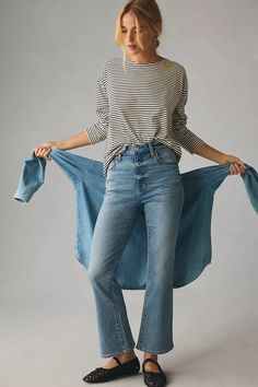 Pistola Lennon High-Rise Crop Bootcut Jeans | Anthropologie Vintage Fits, Vintage London, 50 Fashion, Winter Looks, Bootcut Jeans, Looks Great, Anthropologie, Shopping Outfit, High Rise