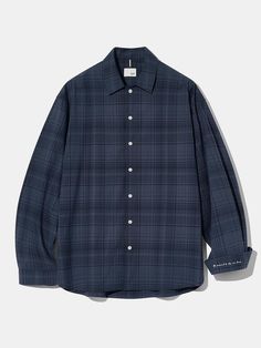 The shirt is made of lightweight, breathable, and soft cotton fabric in plaid pattern designed by the brand. The shirt features wearable relaxed fit, single collar without neckband, and pleats on the front shoulder. The interlining on front panel and placket minimizes fabric twist and makes the shirt more durable.- Single collar- Signature logo embroidery- Back pleats- Logo engraved buttons Classic Plaid Tops For Business Casual, Classic Plaid Shirt For Casual Gatherings, Plaid Shirt With Placket For Workwear, Classic Plaid Business Tops, Plaid Button-up Tops For Business, Business Plaid Button-up Top, Plaid Button-up Business Tops, Luxury Plaid Shirt With Placket, Vintage Collared Flannel Shirt With Button Closure