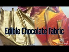 the fabric is shiny and gold in this image, it looks like an edible chocolate fabric