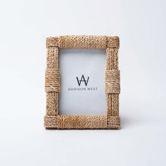 Close up of 4x6 sisal picture frame on a white background Coastal Photo Frames, Sisal Rope, 4x6 Photo, Gift Hampers, Frame Set, The Nature, Art Frame, Egift Card, Tulum