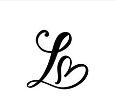 the letter l is made up of two letters and has a heart on it's side