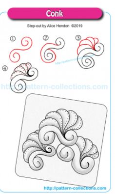 an image of the design for a quilting pattern with swirls and curls on it