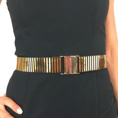 "Gold Stylish Girls Ladies Women Skinny Waist Belt, Gold waist belt, Gold elastic belt, Minimalist gold belt, Metallic waist belt, Evening belt, Gold belt. An easy to wear elastic gold belt , that  is very chic and discrete,  when one wants to add a spark of gold in their looks. Match with gold accessories like a gold clutch or gold shoes. It looks great with lots of outfits, like total white or total black looks.   One size fits all ( suitable for sizes S,M,L) Also available in silver  P R O D Gold Waist Belt, Total White, Belt Gold, Gold Belt, Gold Clutch, Gold Belts, Elastic Belt, Total Black, Beautiful Mask