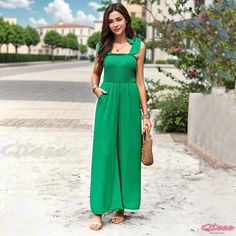 Qteee - Chic Solid Color High-Waisted Wrap Bustier Jumpsuit with Wide-Leg Pants Green Overall Jumpsuit For Day Out, Green Stretch Jumpsuit For Vacation, Casual Green Stretch Jumpsuits And Rompers, Green Stretch Jumpsuits And Rompers For Vacation, Green Solid Color Jumpsuit For Day Out, Green Solid Color Jumpsuits And Rompers For Day Out, High-waisted Green Jumpsuits And Rompers For Summer, Green High-waist Jumpsuits And Rompers For Summer, High Waist Green Jumpsuits And Rompers For Summer