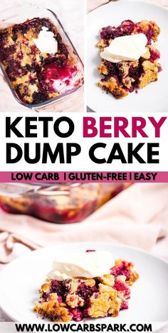 keto berry dump cake with low carb gluten free easy