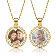 PRICES MAY VARY. 【Personalized photo necklace】: Customized picture necklace draws inspiration from the personal hip -hop street culture, click the "Customization" button to upload your precious emotional photos, and select your favorite chain type and necklace length to this way Create a unique rotation and double -sided carving personalized picture necklace, all beautiful memories will always be around you. 【High -quality materials】: This pendant necklace with pattern uses AAA +grade cubic zirc Necklace With Picture, Picture Pendant Necklace, Memory Necklace, Necklace Drawing, Emotional Photos, Picture Necklace, Picture Pendant, Customized Photo Gifts, Photo Necklace