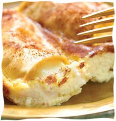 a close up of food on a plate with a fork