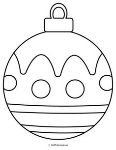 a christmas ornament coloring page