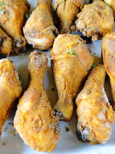 chicken wings with parsley on the side ready to be eaten