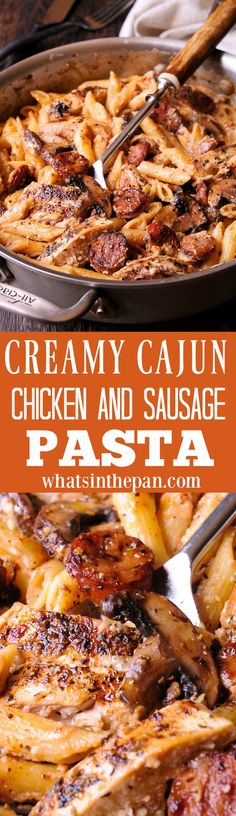 this creamy cajun chicken and sausage pasta is the perfect side dish for any meal