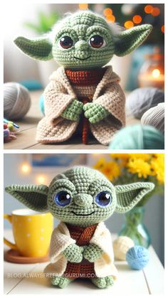 Amigurumi Master Yoda Crochet Free Pattern - Amigurumi Crochet Yoda Pattern Free, Yoda Crochet Pattern Free, Baby Yoda Crochet Pattern Free, Yoda Crochet Pattern, Crochet Baby Yoda, Baby Yoda Amigurumi, Yoda Crochet, Star Wars Crochet, Master Yoda