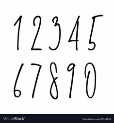 the numbers are drawn with black ink