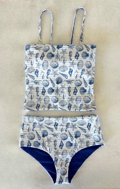 Saylor - Reversible Tankini - $86 Seashell Swimwear, Cute Modest Bikinis For Teens Summer, Costal Swimsuit, Cute Bathing Suit Ideas, Cute Tankini Aesthetic, Clothes For Tropical Vacation, Cute Appropriate Bikinis, Cute Tropical Bikinis, Dream Clothes Preppy