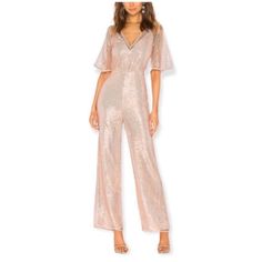 Nwot Nbd X Naven Camilla Jumpsuit In Peach Blush. Medium. Zippered Back. Adjustable Straps. Lined Mesh Fabric With Semi-Sheer Sleeves. Sequined Embellishments Throughout. Shell 100% Polyester Lining 95% Polyester, 5% Elastane N Feminine V-neck Jumpsuits And Rompers For Night Out, Glamorous Pink V-neck Jumpsuits And Rompers, Glamorous Pink Jumpsuits For Party Season, Glamorous Pink Jumpsuits And Rompers For Party Season, Pink Summer Evening Jumpsuit, Pink Evening Jumpsuit For Summer, Summer Evening Pink Jumpsuits And Rompers, Elegant Pink Jumpsuit For Party, Pink Fitted Formal Jumpsuit