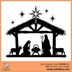 a christmas scene with the birth of jesus