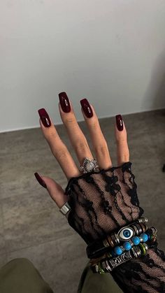 Wife Nails, Plum Nails, October Nails, Pretty Gel Nails, Mob Wife, Classy Nails