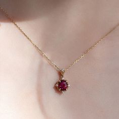 Baroque Ruby Necklace (Solid Silver) | Abbott Atelier | Artisan Jewelry Prom Gold, Ruby Diamond Necklace, Pomegranate Necklace, Silver Cleaning, Pretty Jewelry Necklaces, Garnet And Gold, Sparkle Necklace, Ruby Pendant, Garnet Necklace