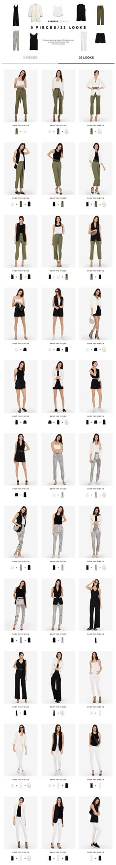 Express – 9 Pieces 33 Looks. Spring Mini Capsule Wardrobe 2019 Beauty Closet, Project 333, Capsule Wardrobe Women, Wardrobe Minimalist, Minimal Wardrobe, Travel Clothes Women, Capsule Closet, Travel Capsule, Wardrobe Capsule