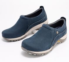 Slip your feet into these suede clogs and enjoy supreme comfort throughout the day. The built-in shank offers stability and all-day support. From Dansko. Suede Clogs, Orthopedic Shoes, Fashion Goals, Horse Stuff, Leather Slip Ons, Slip On Sneakers, Sneakers Fashion, Clogs, Fashion Shoes