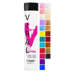 Daily hydrating color depositing shampoo with bond rebuilder. Semi-Permanent color depositing shampoos and conditioners used to create new color or to simply maintain or refresh color. Hair Color Removers, Vegan Hair Dye, Color Depositing Shampoo, Semi Permanent Hair Dye, Semi Permanent Hair Color, Hair Color Shampoo, Hair 2024, Vegan Hair, Permanent Hair Dye