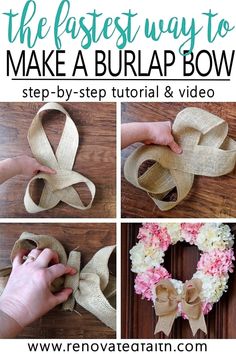 the secret to making the perfect burlap bow for wreaths and home decor