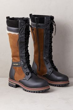 Women's Ilka Wool-Lined Waterproof Suede and Leather Boots | Overland Brown Knee-high Winter Combat Boots, Brown Knee-high Combat Boots For Winter, Winter Knee-high Boots With Round Toe For Outdoor, Winter Outdoor Knee-high Boots With Round Toe, Knee-high Moto Boots For Winter Outdoor, Knee-high Moto Boots For Outdoor Winter Use, Knee-high Winter Outdoor Boots, Brown Outdoor Boots With Faux Fur Lining, Brown Boots With Faux Fur Lining For Outdoor