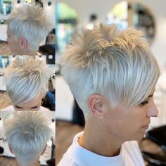 Short Hairstyles That Are Easy to Style Hairstyles Prom, How To Curl Short Hair, Short Haircuts For Women, Short Grey Hair, Super Short Hair, Edgy Short Hair, Hairstyles Wedding