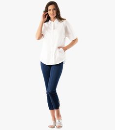 A modern, organic cotton poplin shirt that is equally casual and refined. The unique covered button placket, front pockets and easy-fitting half-sleeves with their wide cuffs make this style your go-to shirt for most occasions. All SALE styles are FINAL SALE only and cannot be exchanged or returned. For more information please read our Returns & Exchanges policy in the footer of our website under Support. Know your size. Go to Find your Stella Size in the footer of our website under Support to g Modern Organic, Cotton Poplin Shirt, Wide Cuff, Poplin Shirt, Button Placket, Cotton Poplin, Skirt Pants, Half Sleeves, Final Sale