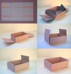 an image of some boxes that are made out of cardboard and cut into smaller pieces