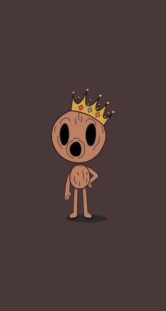 a cartoon character with a crown on his head