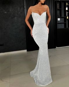 Prom Dress Black, Mermaid Evening Gown, Custom Prom Dress, V Neck Prom Dresses, White Prom Dress, Fishtail Dress, Silver Dress, Evening Gowns Formal, Maxi Dress Party