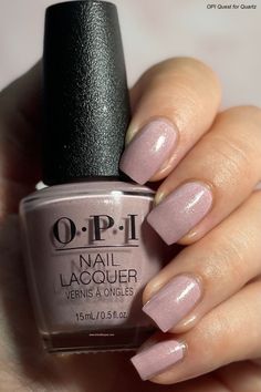 Opi Quest For Quartz, Light Pink Nail Colors, Light Pink Nail Ideas, Neutral Pink Nails, Mauve Nail Polish, Light Pink Nail Polish, Pink Nail Ideas, National Pink Day