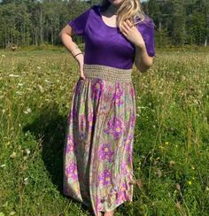 70's purple psychedelic dress - keyhole on the front - gold lacy collar - polyester material - cool psychedelic gold and purple pattern with flowers - has a zipper and metal clasp on back - has bust lines on the front - short sleeved condition: has one stain on the front (as pictured) other than that no other flaws 56 inches long 27 inch waist 32 inch bust 6 inch long keyhole 1 inch collar Thank you for looking! Browse the rest of my shop for more bohemian vintage lovelies! & Follow along on Instagram as well (@forevergypsyvintage) for more vintage purchases that I sell exclusively on Instagram :) Bohemian Purple Midi Length Maxi Dress, Purple Stretch Maxi Dress, Hippie Fitted Short Sleeve Dress, Flowy Purple Festival Dress, Bohemian Stretch Festival Dresses, Purple Maxi Length Festival Dress, Purple Hippie Maxi Dress For Summer, Fitted Maxi Dress With Short Sleeves For Festivals, Purple Flowy Dress For Festival