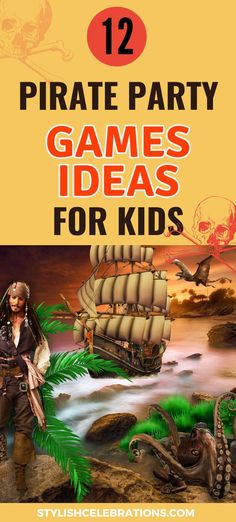 Pirate Party Game Ideas for Kids Pirate Themed Games For Kids, Party Game Ideas For Kids, Pirate Games For Kids, Pirates School Theme, Game Ideas For Kids, Treasure Hunt Birthday, Pirate Party Games, Pirate Ideas, Party Game Ideas