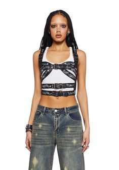 base Edgy Crop Top For Club And Spring Season, Edgy Crop Top For Club In Spring, Edgy Crop Top For Club And Spring, Gothic Crop Top For Spring Club Events, Y2k Crop Top For Spring Alternative Fashion, Punk Style Tank Top For Spring Club Events, Gothic Crop Top For Spring Night Out, Spring Gothic Crop Top For Night Out, Punk Style Tank Top For Spring Club Season